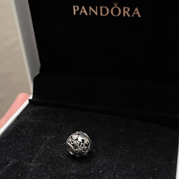 Pandora Charm- Around The World, Sterling Silver - Picture 3 of 4